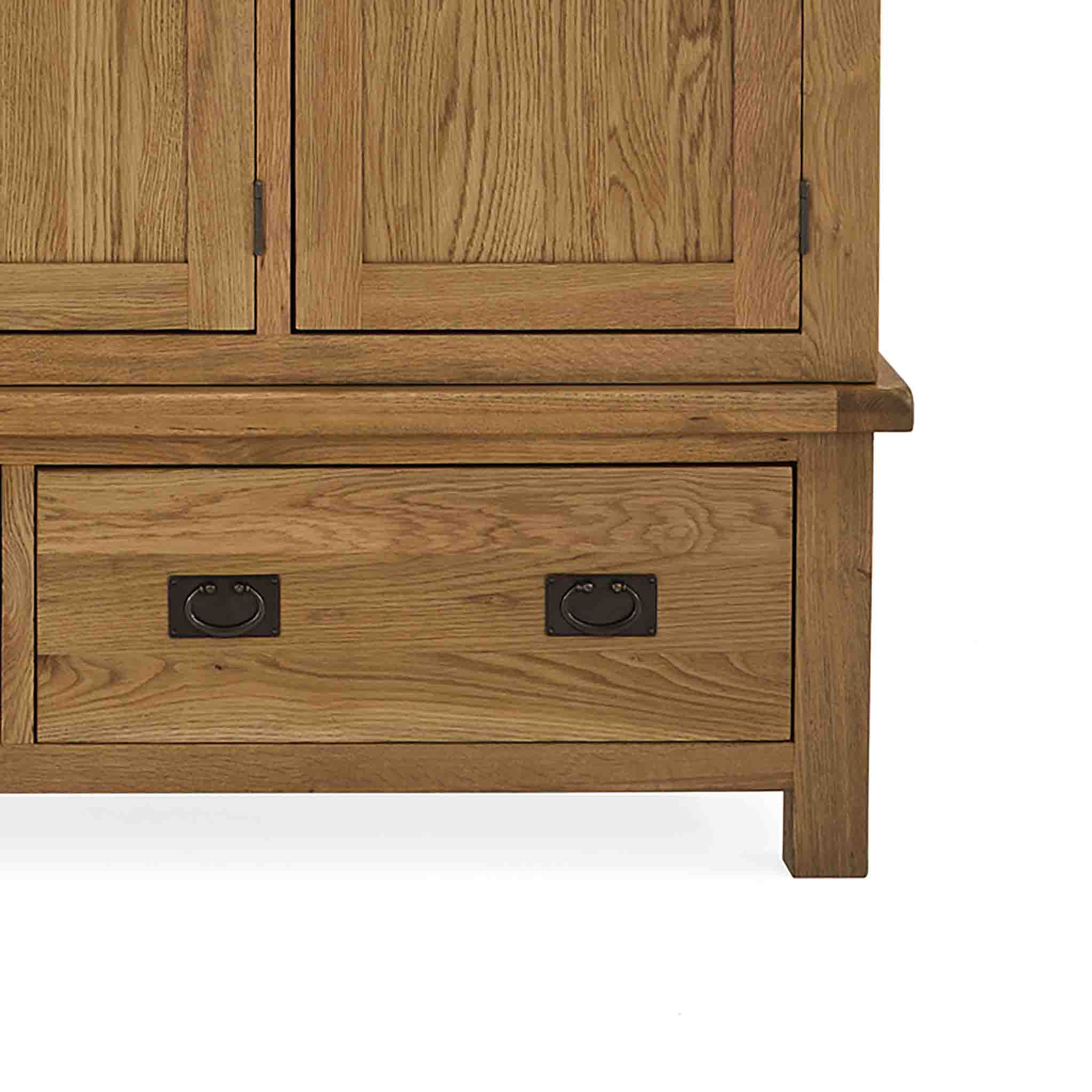 Zelah Oak Triple Wardrobe with Drawers - Image 13