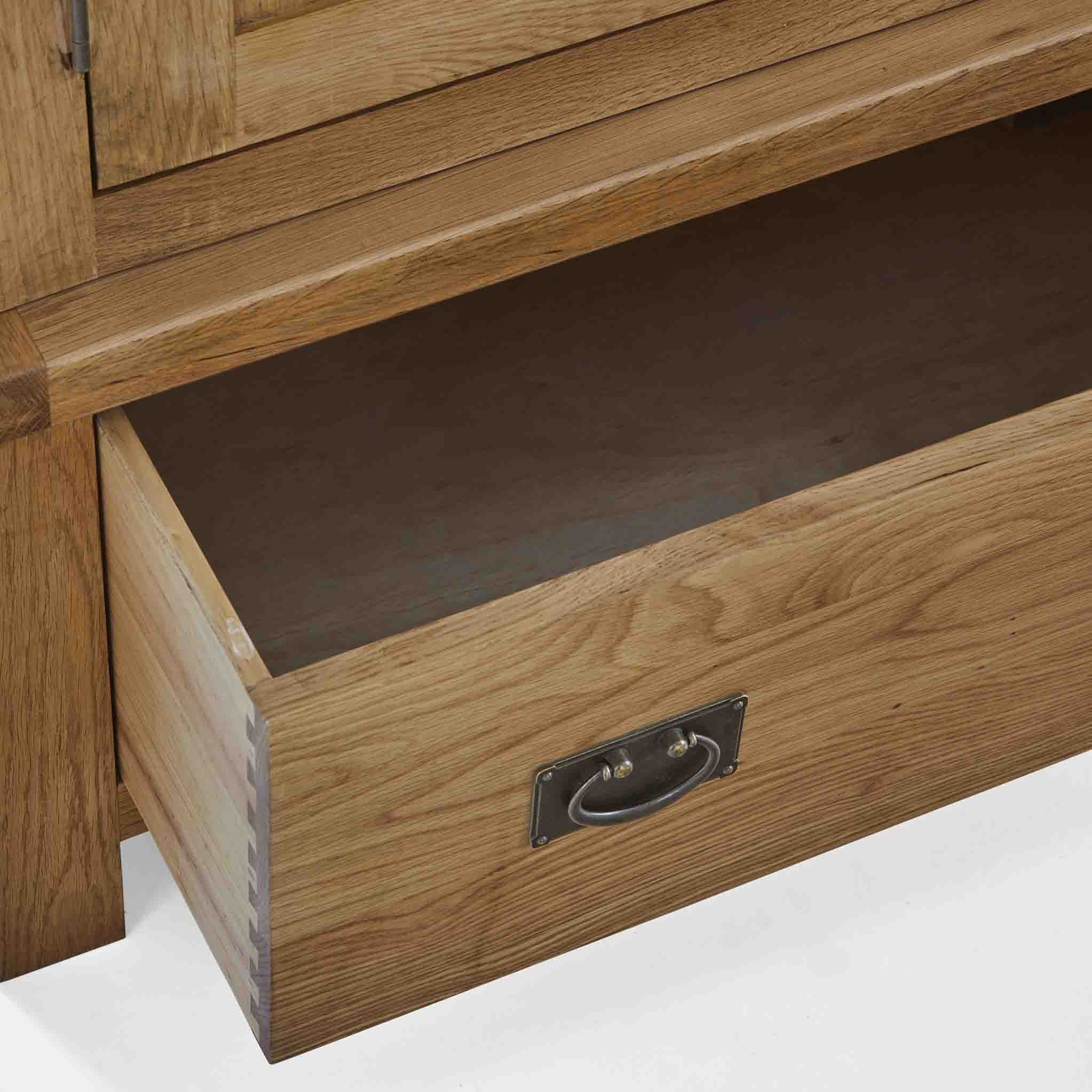 Zelah Oak Triple Wardrobe with Drawers - Image 14
