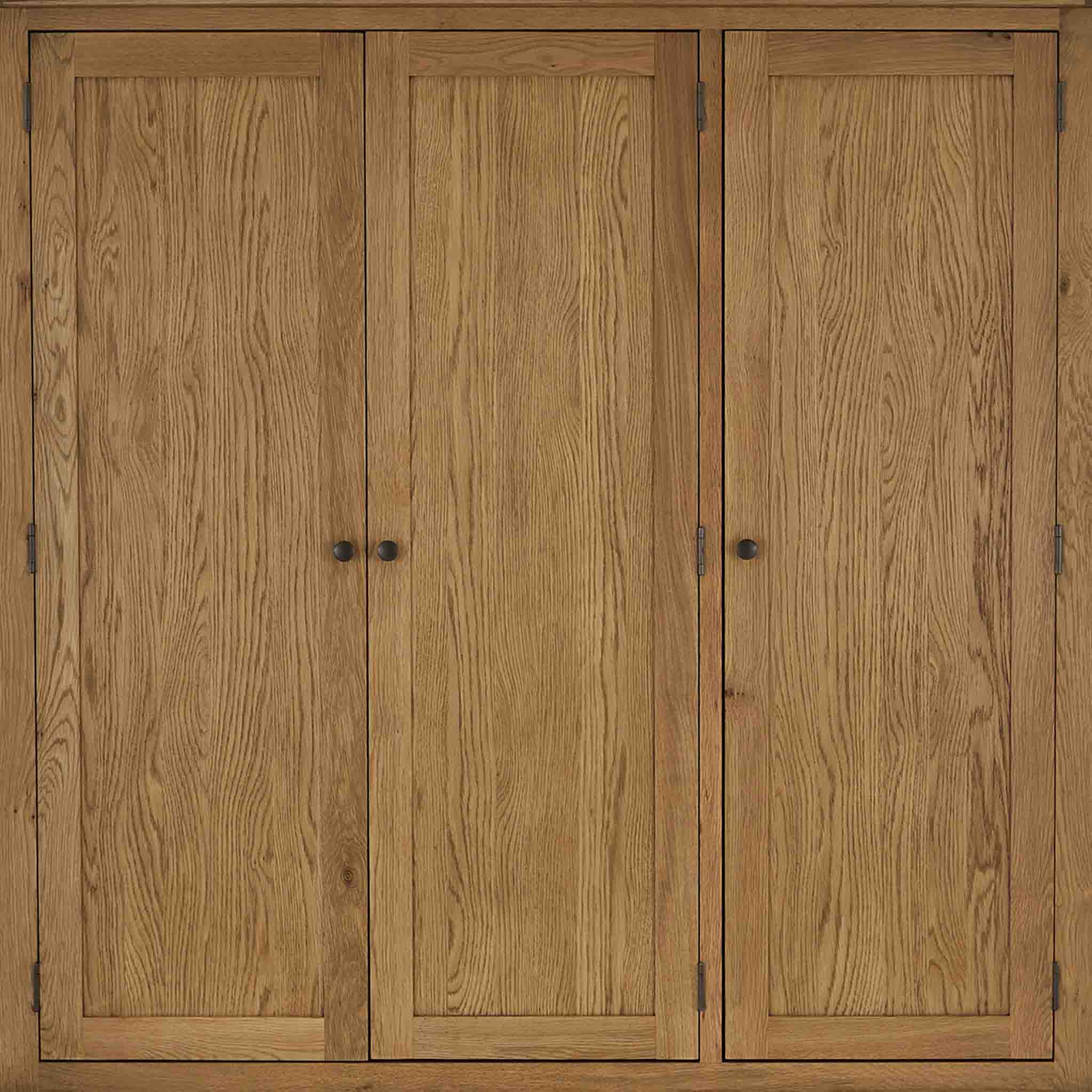 Zelah Oak Triple Wardrobe with Drawers - Image 8