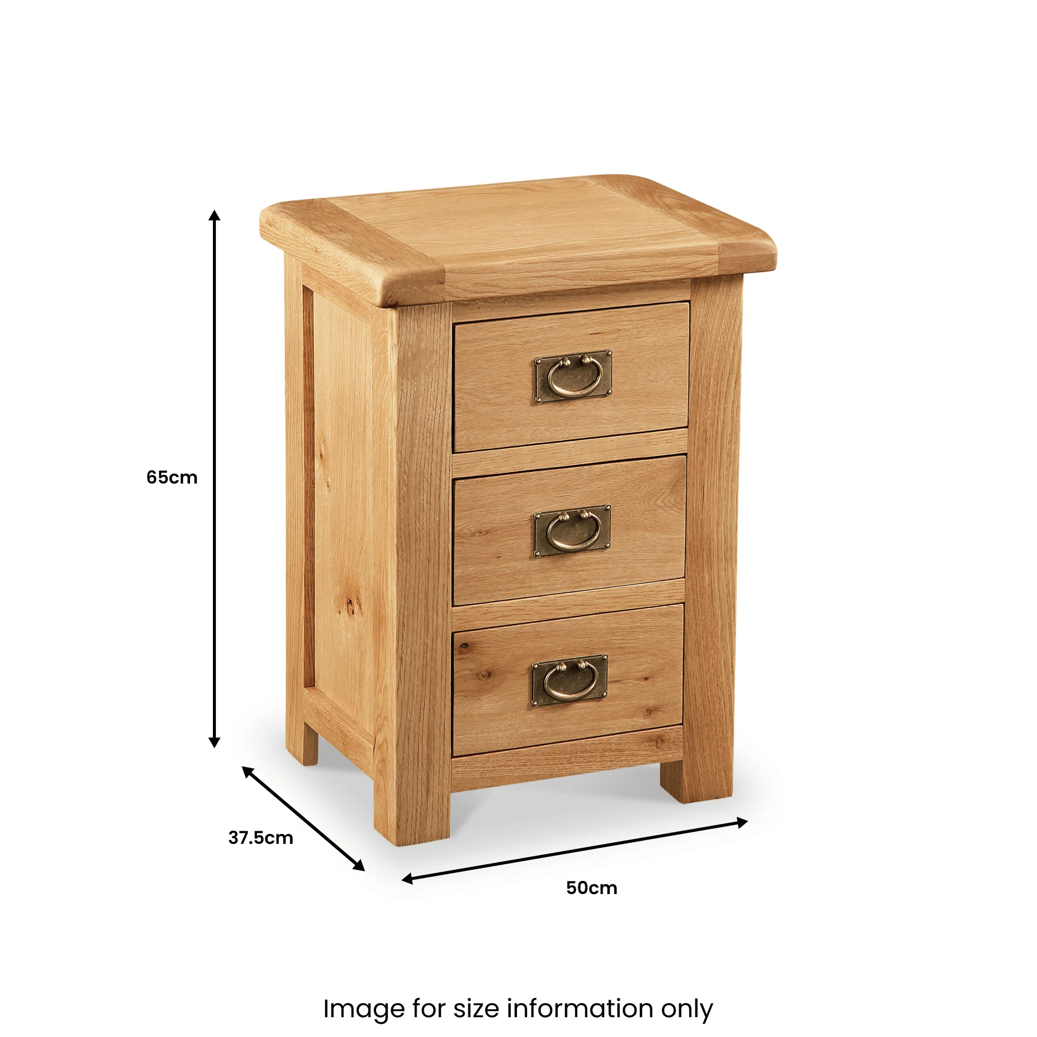 Zelah Oak Wide Bedside Table - Image 5
