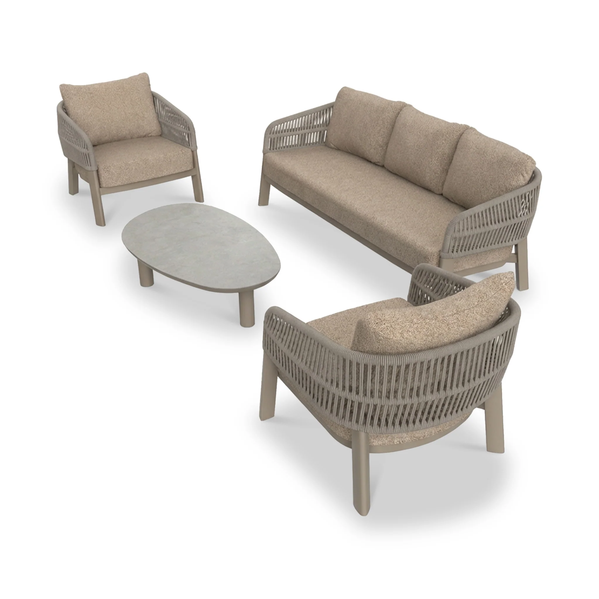 Zuro 5 Seater Lounging Set with Coffee Table - Image 4