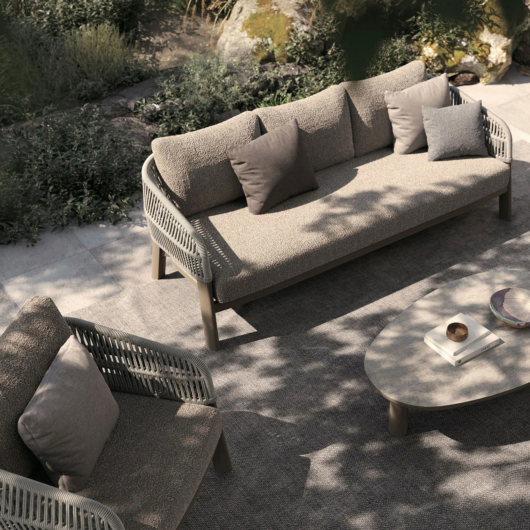 Zuro 5 Seater Lounging Set with Coffee Table - Image 6